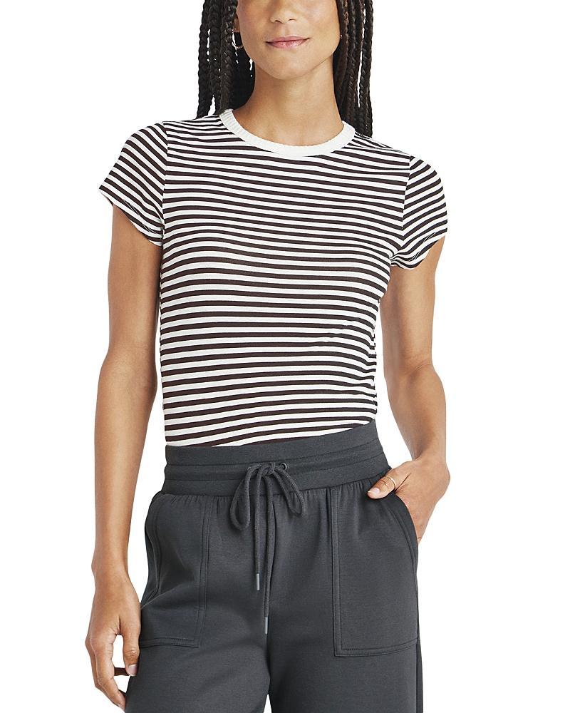 Splendid Candice Short Sleeve Crew Stripe) Women's Clothing Product Image