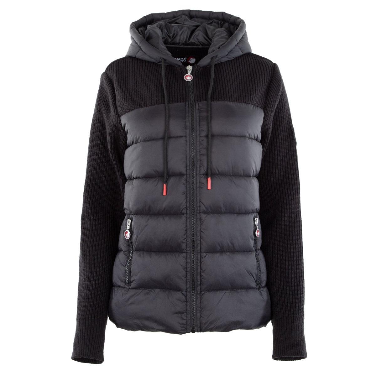 Canada Weather Gear Women's Puffer Jacket with Sweater Sleeves Product Image