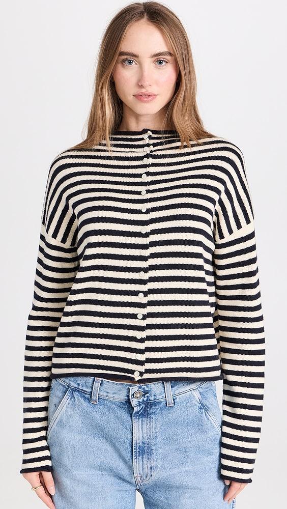 Alex Mill Taylor Cardigan in Stripe Cotton Cashmere Blend | Shopbop Product Image