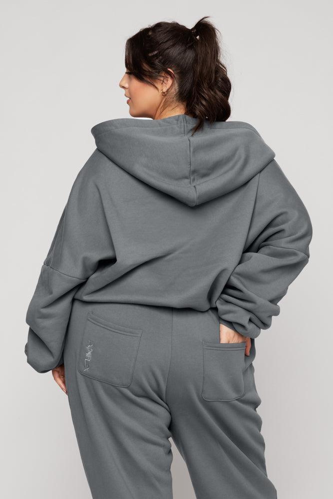 Zip Cloud Hoodie - Smoke Product Image
