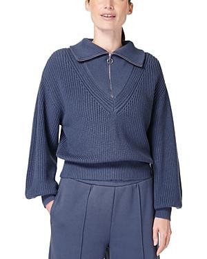 Sweaty Betty Modern Collared Sweater (Endless Blue) Women's Clothing Product Image