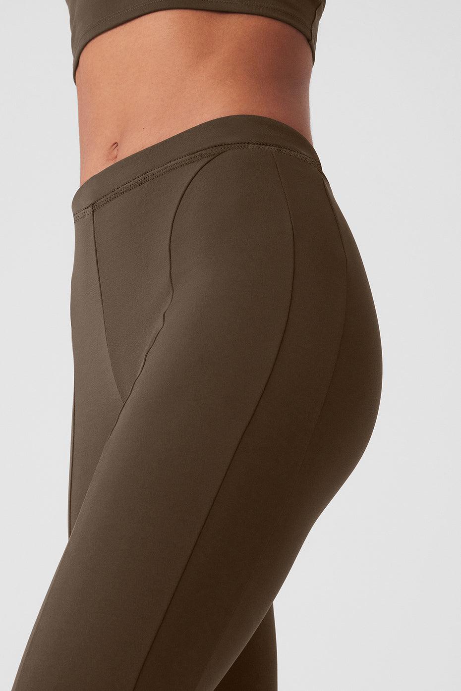 High-Waist 7/8 Zip It Flare Legging - Espresso Product Image
