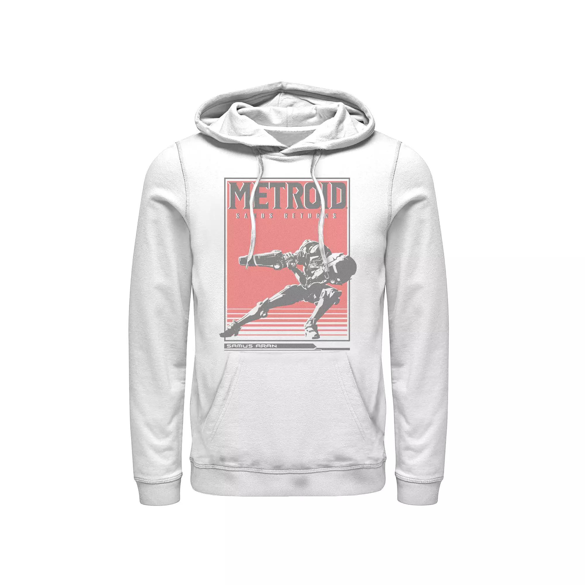 Men's Nintendo Metroid Samus Returns Side Pose Hoodie, Size: XXL, White Product Image