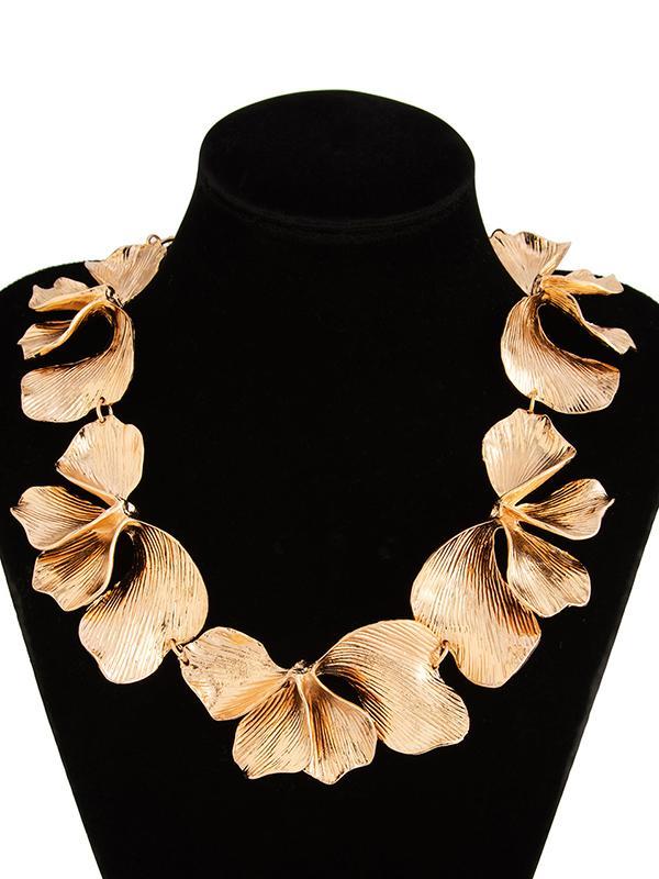Flower Print Solid Color Necklaces Accessories Product Image