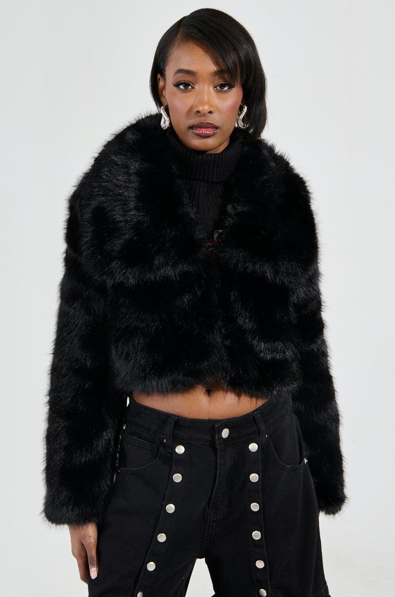 CADENCE FAUX FUR IN BLACK Product Image