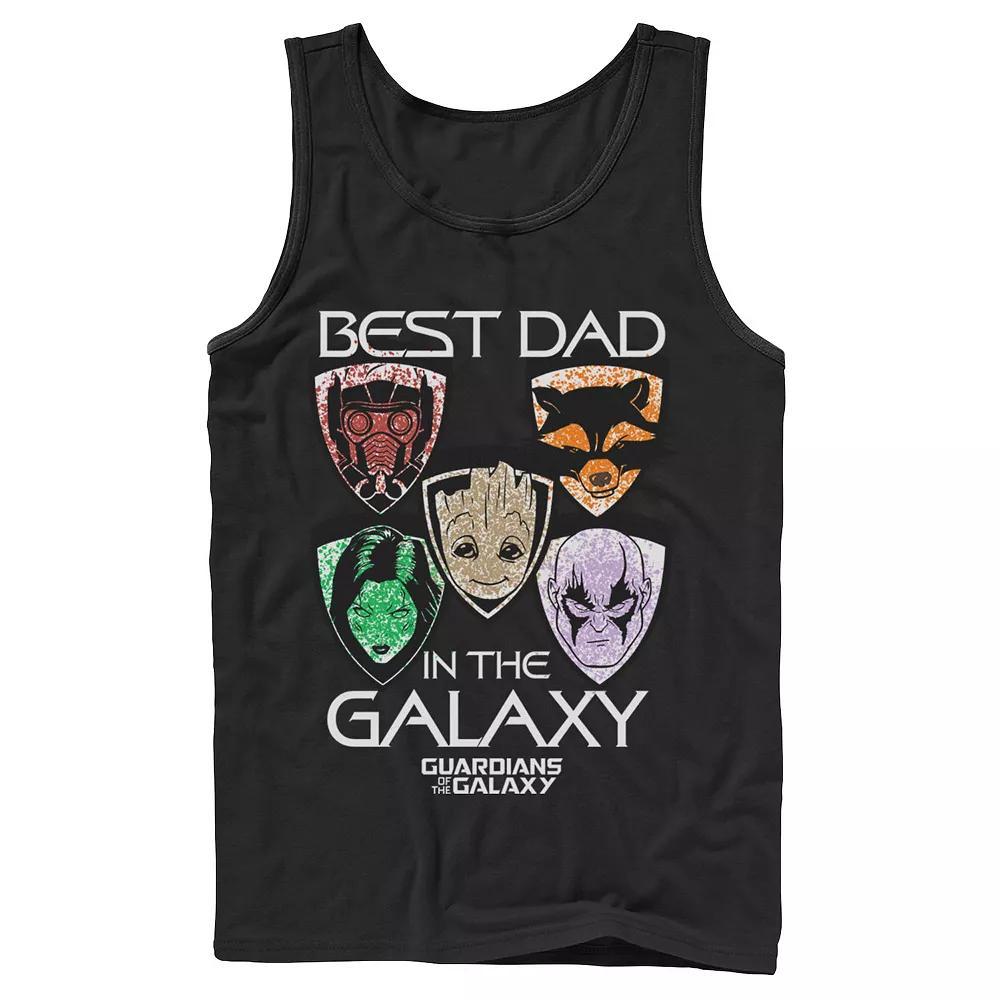 Men's Marvel Guardians Best Dad Father's Day Tank Top, Size: XL, Black Product Image