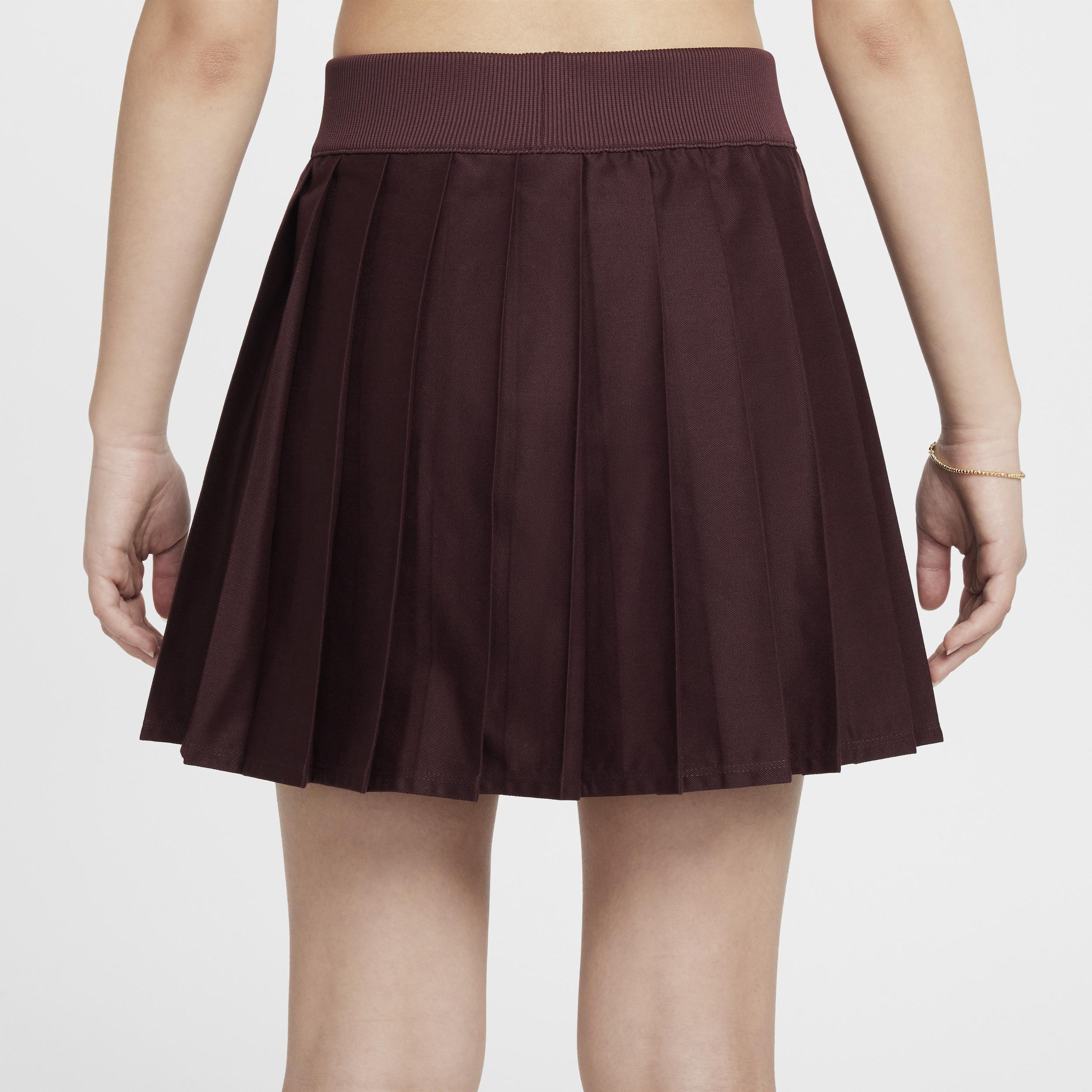 Nike Kids' Sportswear Pleated Skirt in Burgundy Crush/Hot Punch at Nordstrom Product Image