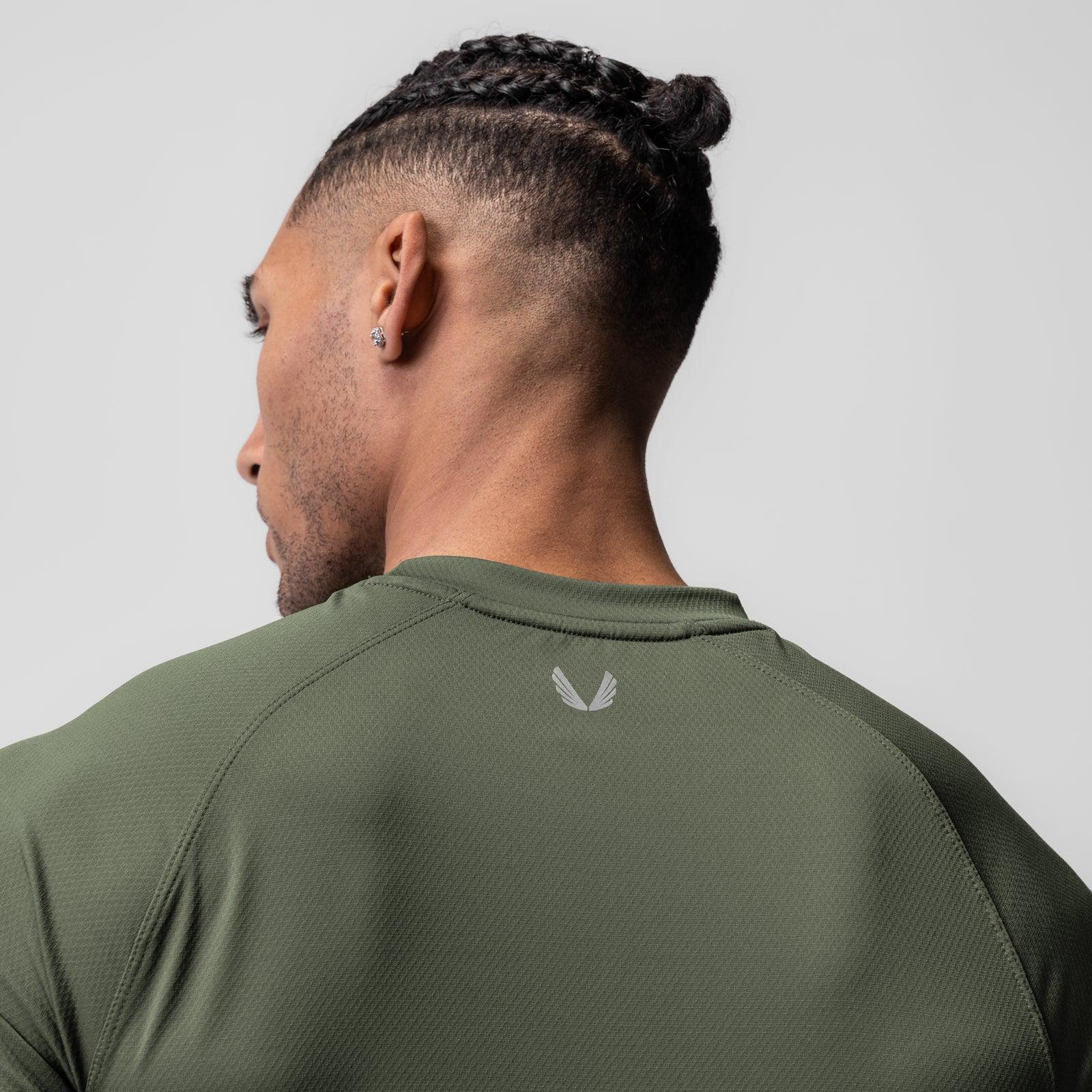 0918. AeroSilver® Fitted Tee - Olive Product Image