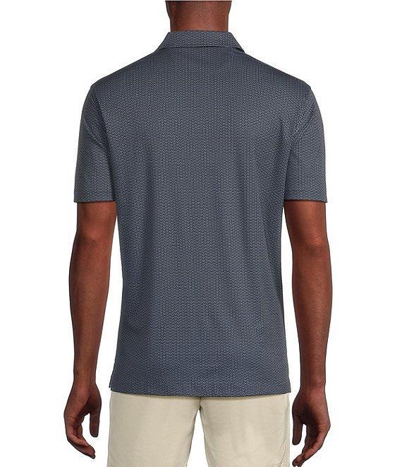Cremieux Blue Label Mini Geo Print Interlock Short Sleeve Polo Shirt Product Image