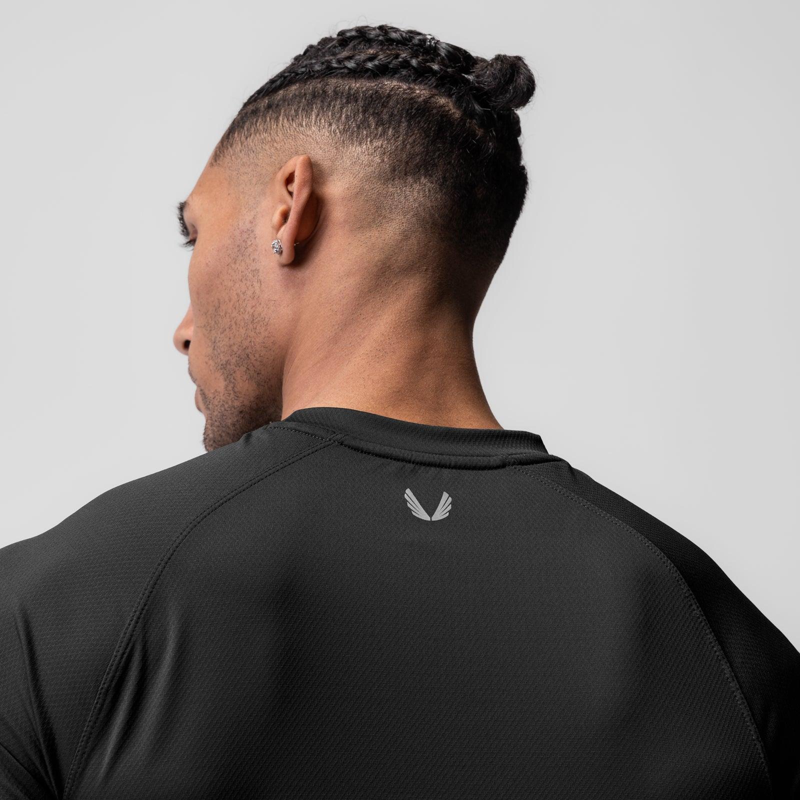 0918. AeroSilver® Fitted Tee - Black "RP" Product Image