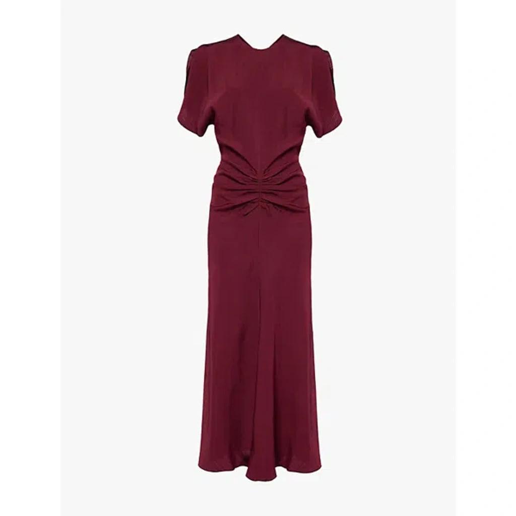gathered-detail midi dress  Product Image