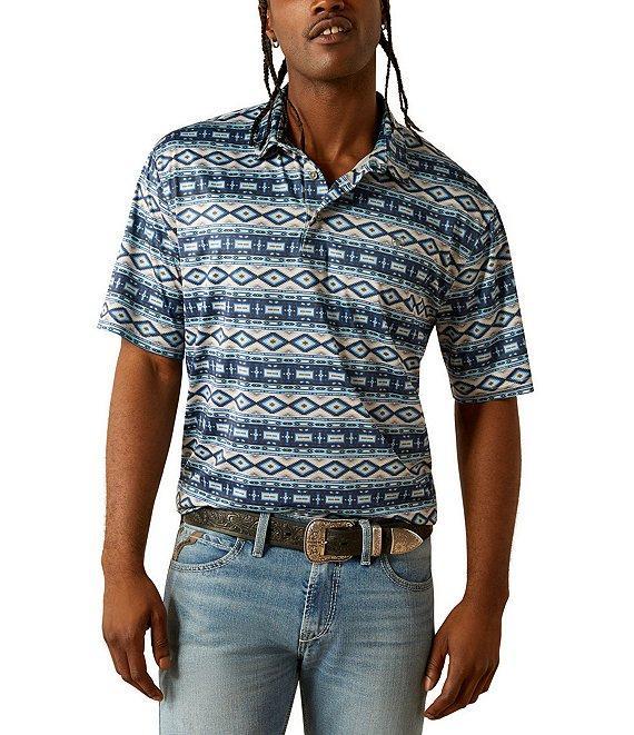 Ariat Charger Short Sleeve Printed Polo Shirt Product Image