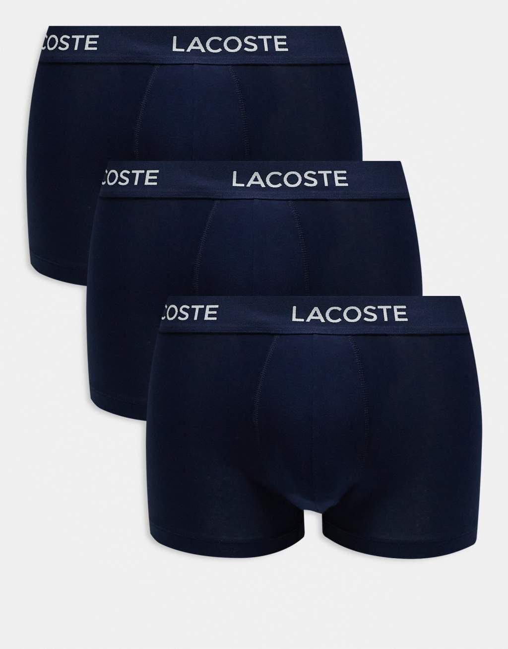 Lacoste 3-pack trunks in navy Product Image