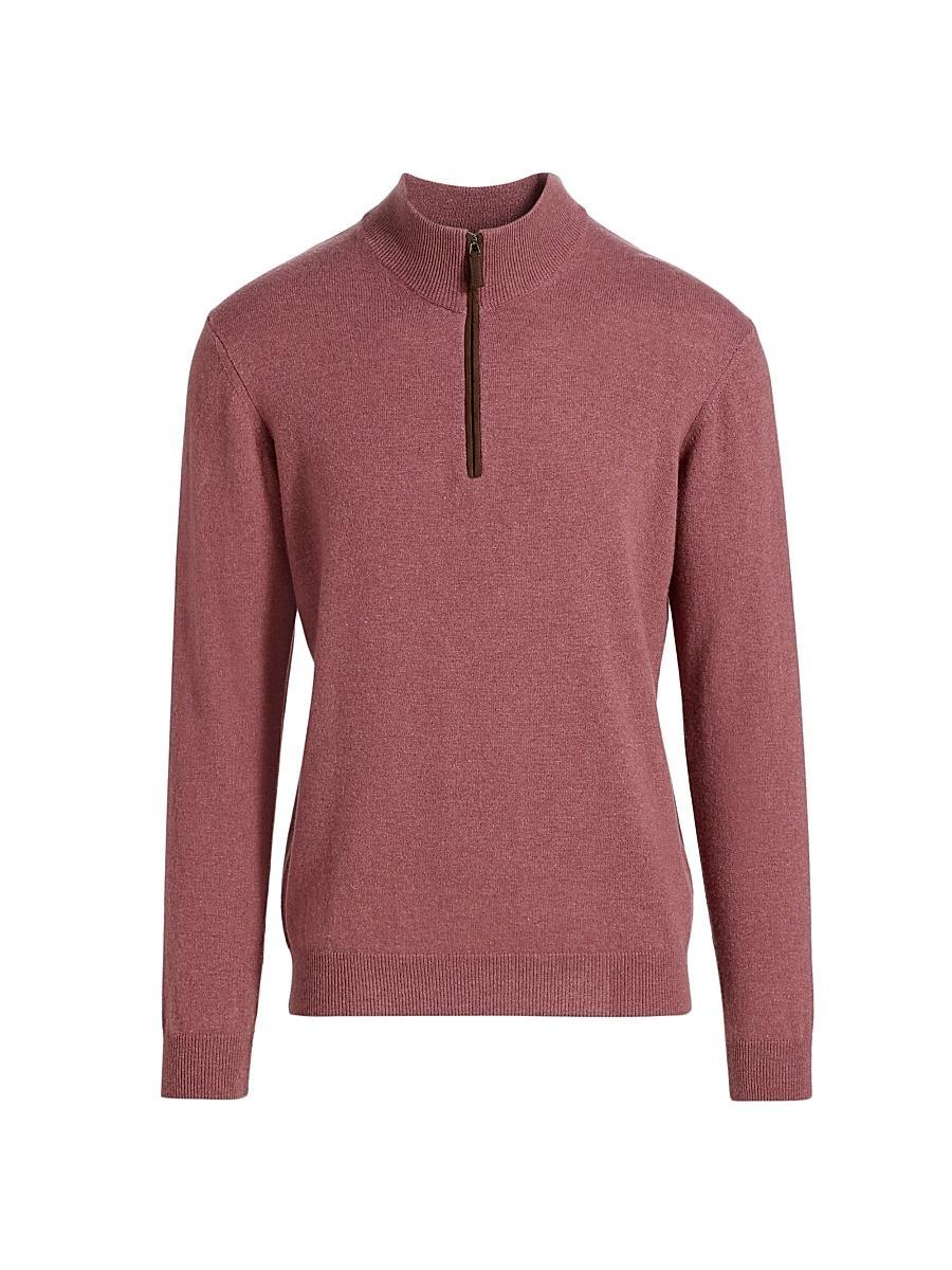 Mens COLLECTION Cashmere Quarter-Zip Sweater Product Image
