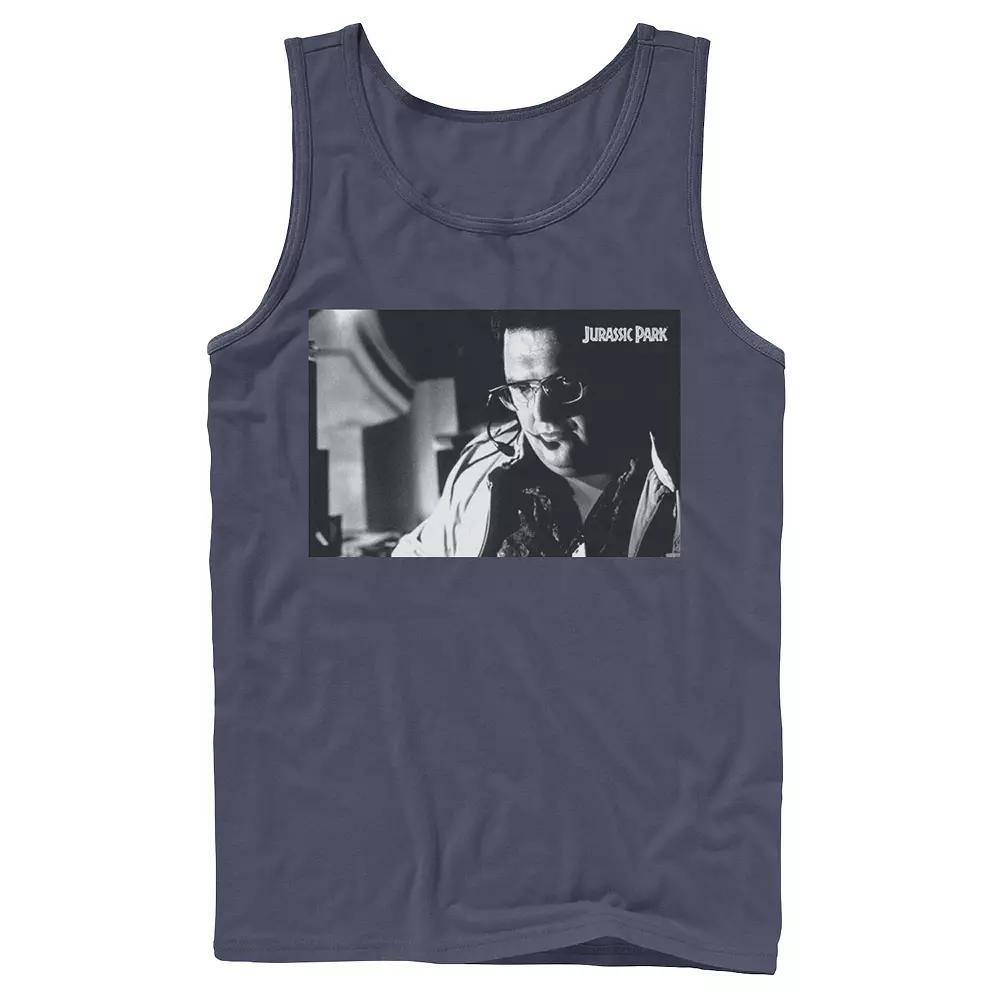 Men's Jurassic Park Dennis Nedry Computer Work Graphic Tank Top, Size: Small, Blue Product Image