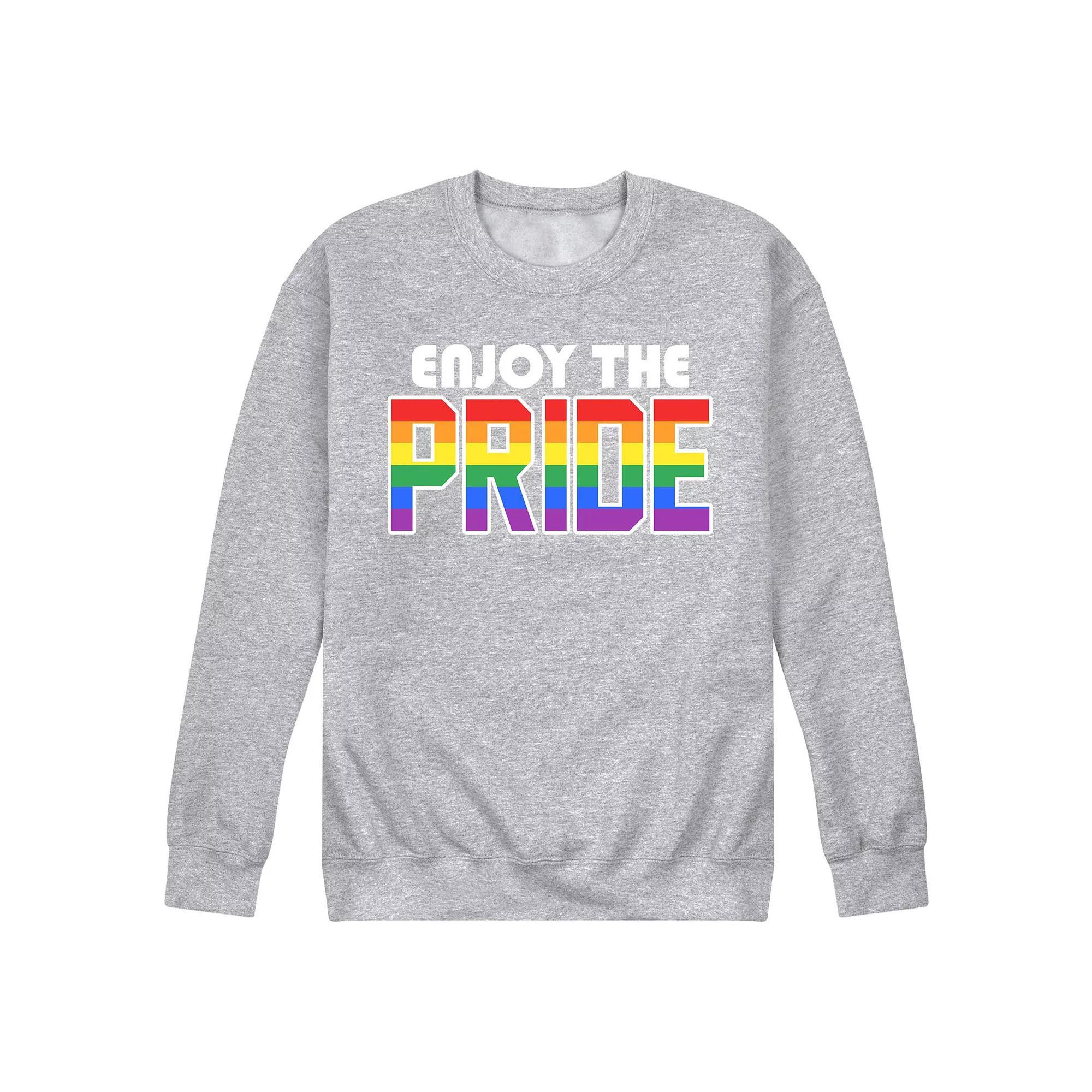 Mens Enjoy The Pride Fleece Sweatshirt Blue Product Image