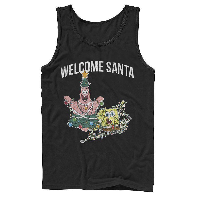 Men's Nickelodeon Spongebob Squarepants Patrick Star Welcome Santa Christmas Graphic Tank Top, Size: Small, Grey Product Image