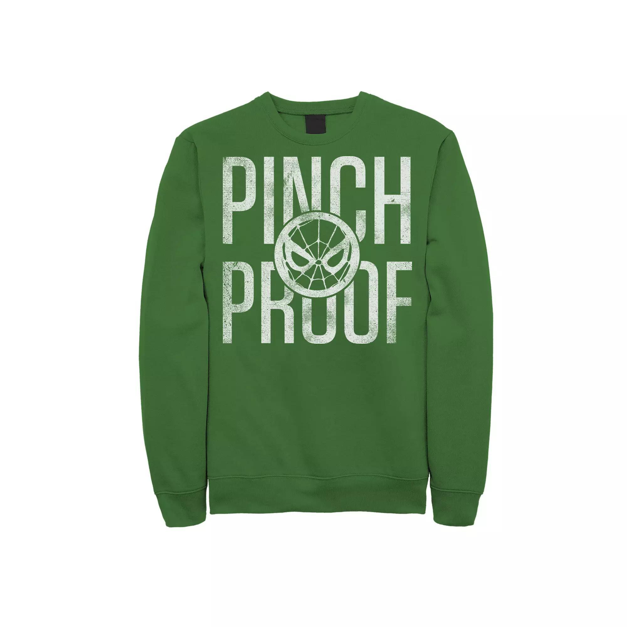 Men's Marvel Spider-Man Pinch Proof St. Patrick's Sweatshirt, Size: XL, Kelly Product Image