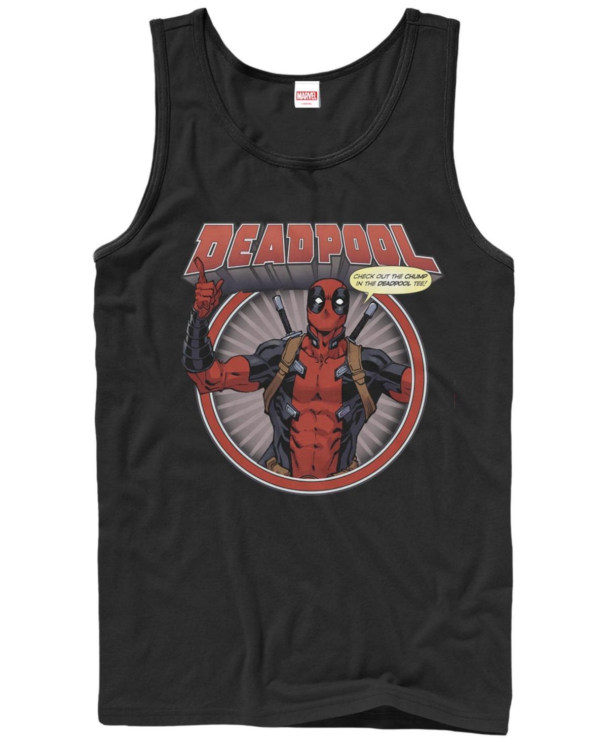 Men's Marvel Deadpool Check Out The Chump In The Deadpool Graphic Tee Graphic Tank, Size: Large, Black Product Image