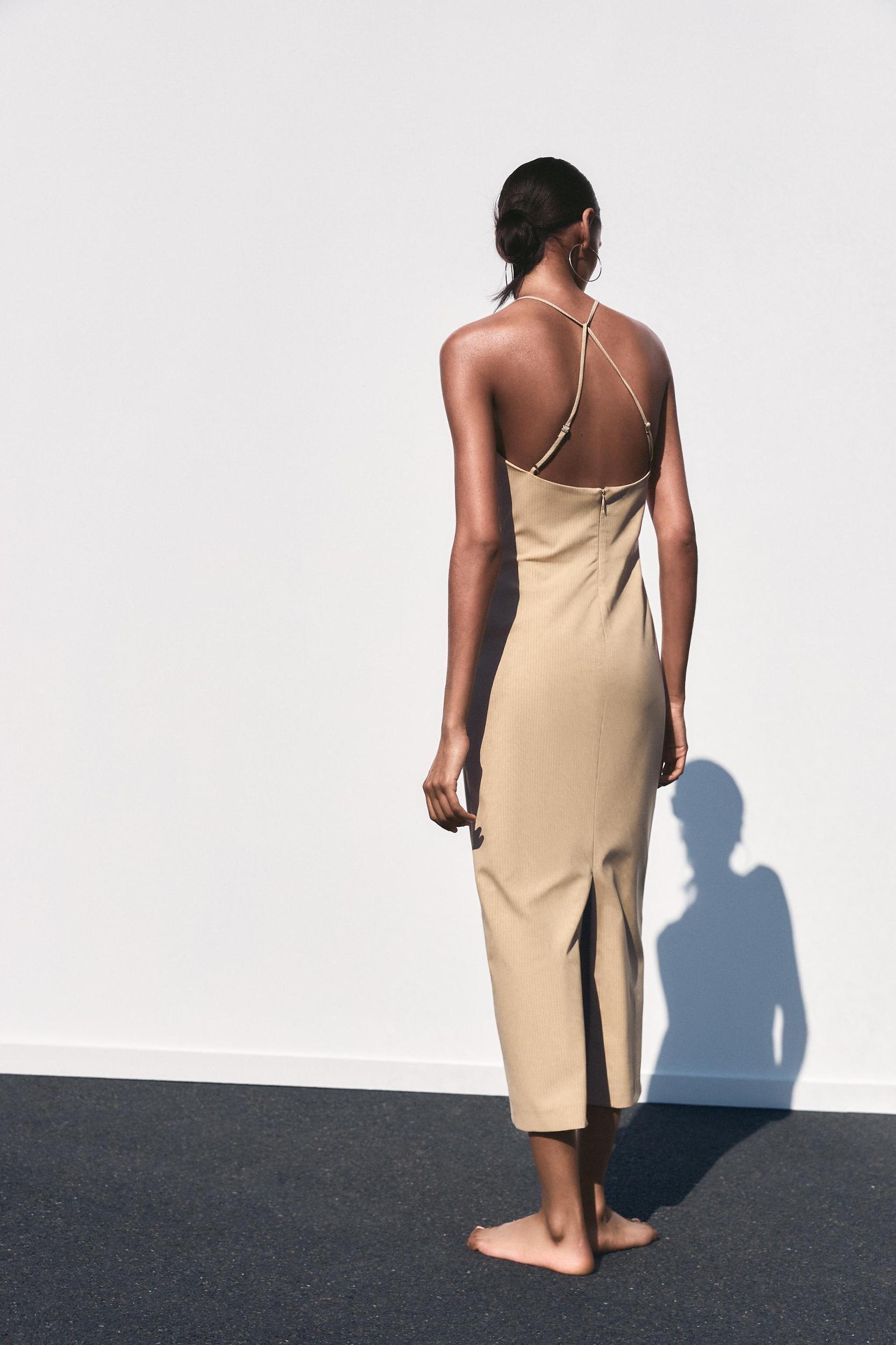 PINSTRIPE MIDI DRESS Product Image