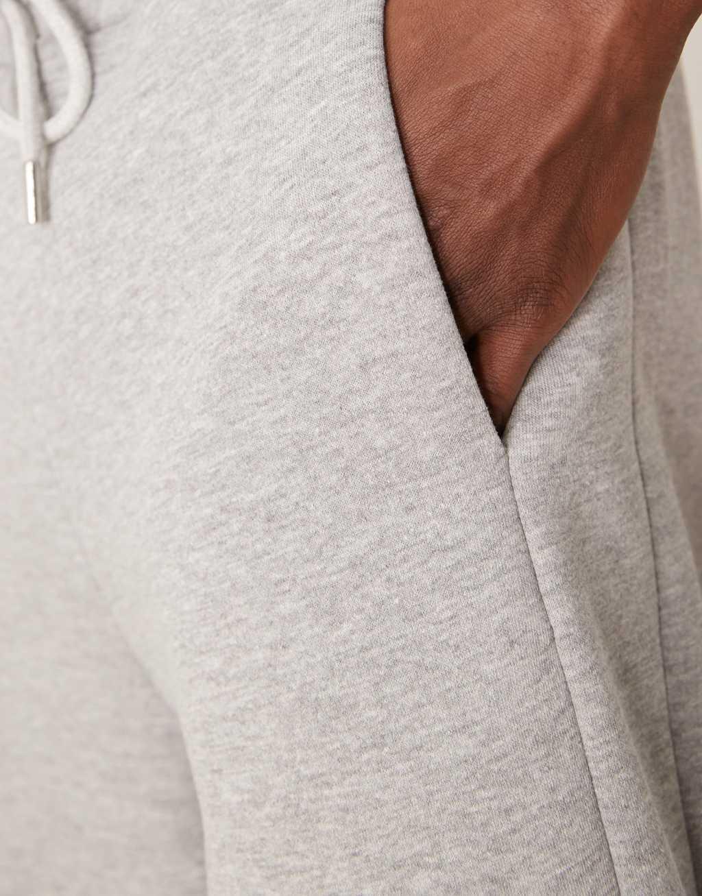 ASOS DESIGN wide leg sweatpants in gray heather Product Image