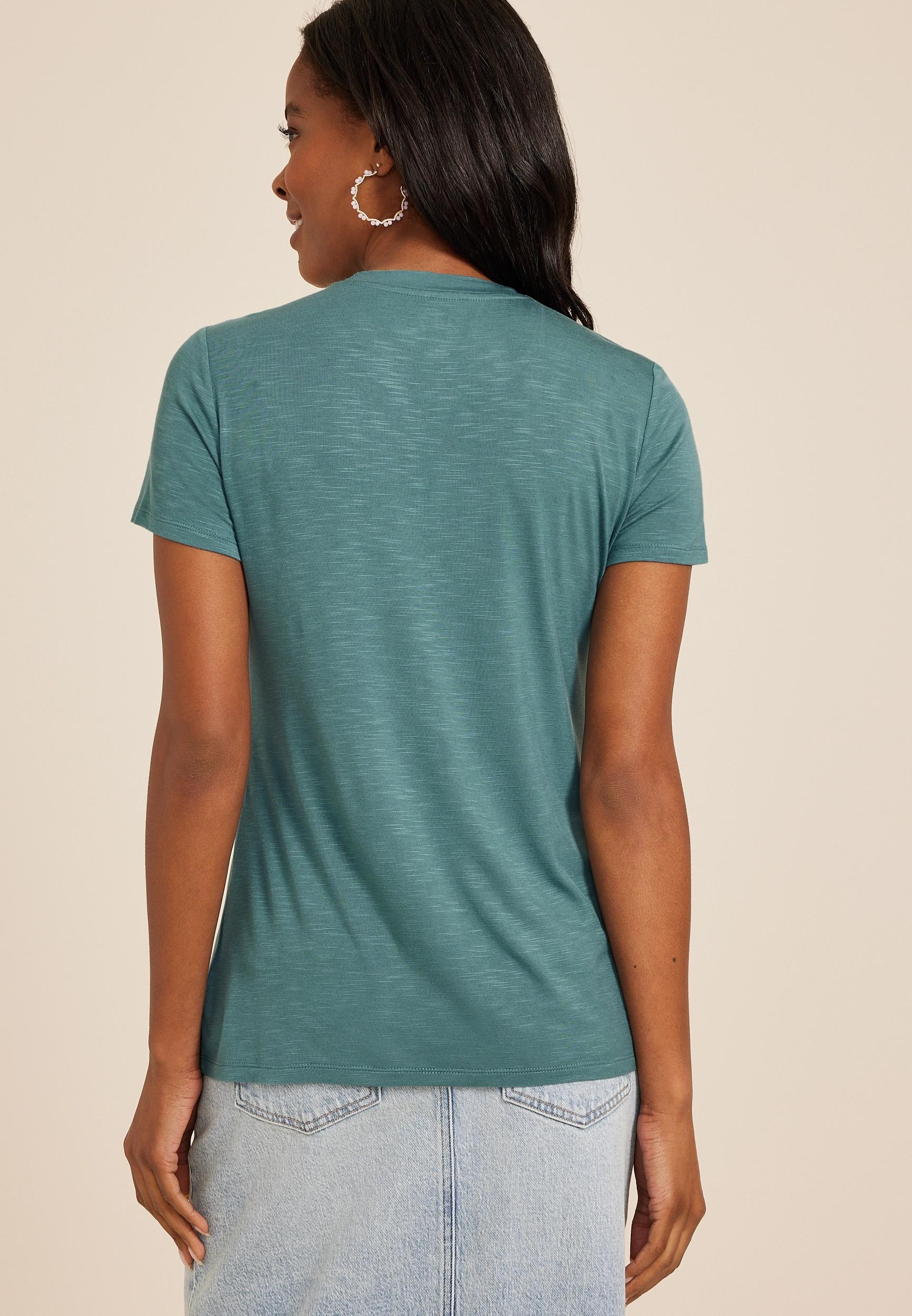 Maurices Womens X Small Size 24/7 Kennedy Crew Neck Tee Purple Product Image