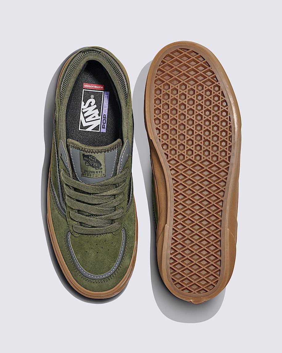 Skate Rowley Shoe in Green / Gum| Vans US Product Image