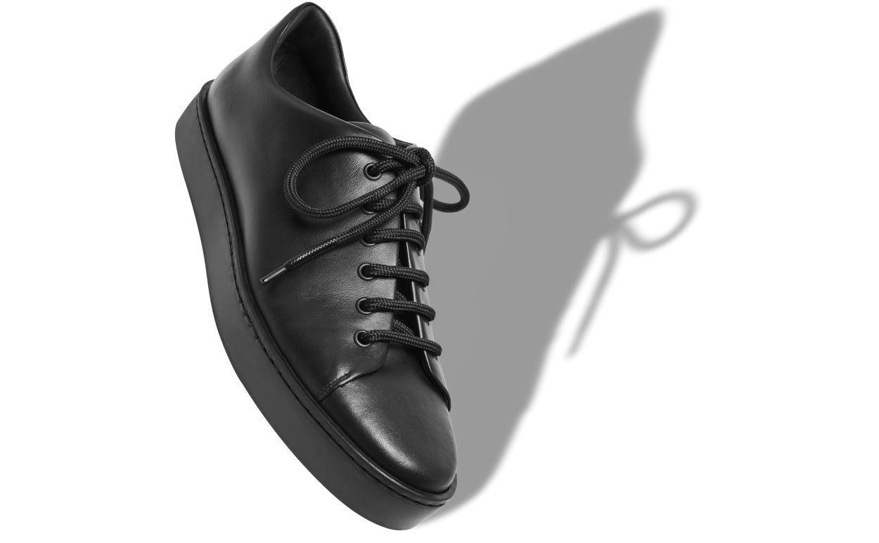 SEMANADO Black Calf Leather Sneakers Product Image