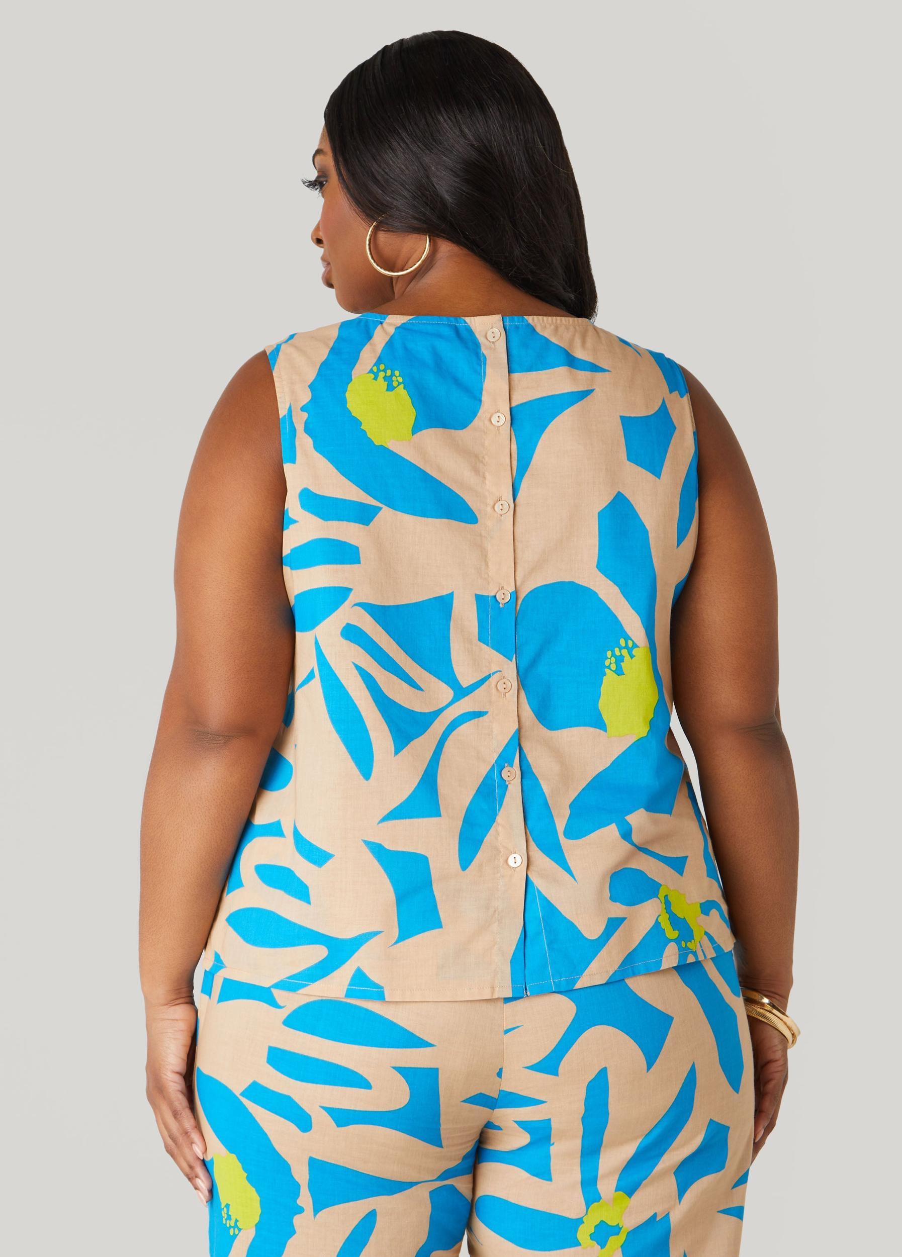 Floral Print Poplin Top Product Image