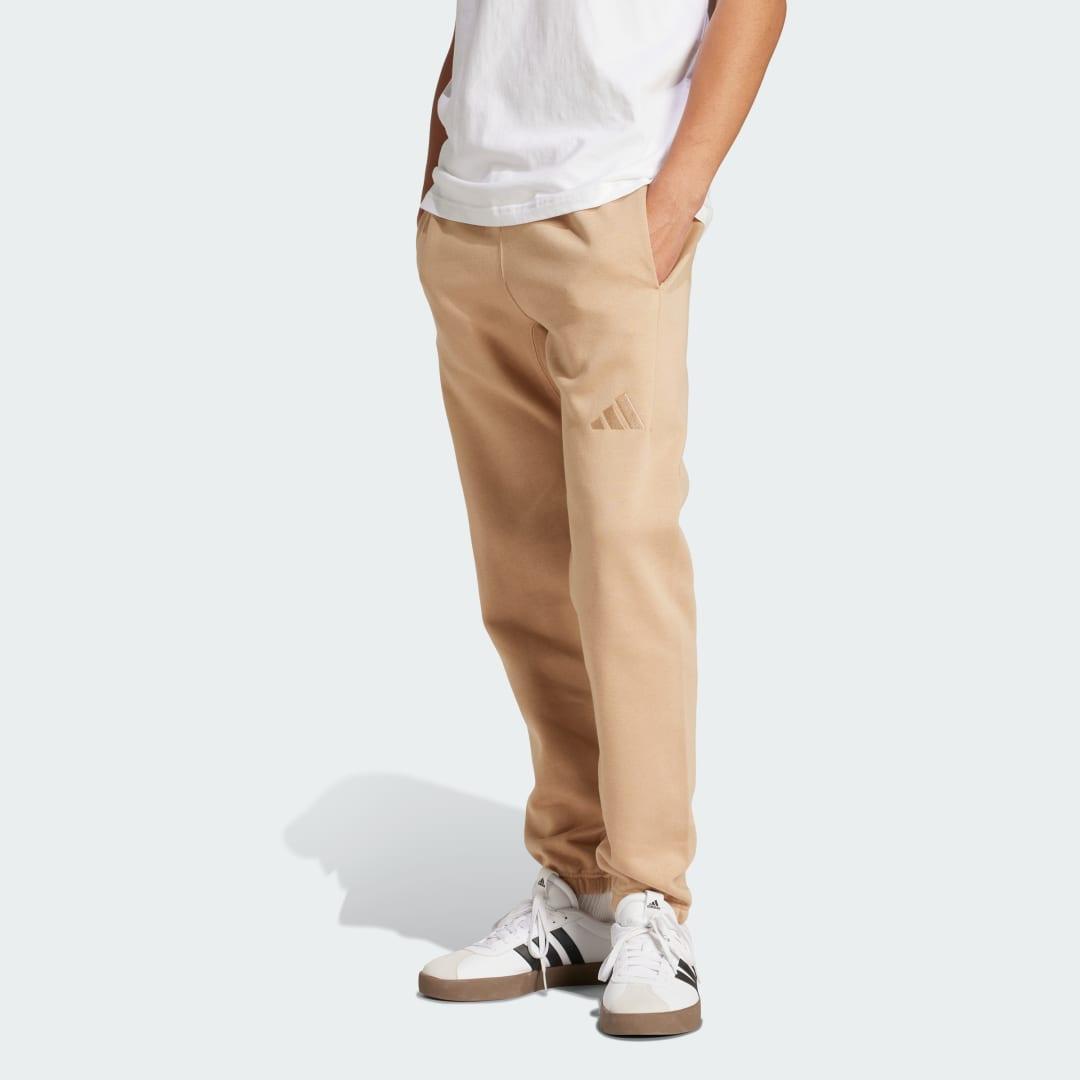 adidas ALL SZN Fleece Regular Tapered Pants Medium Grey Heather XS Mens Product Image
