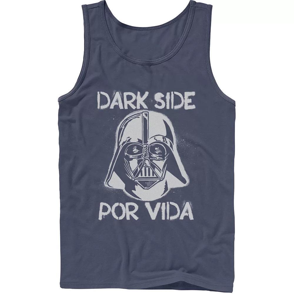 Men's Star Wars Darth Vader Dark Side Por Vida Stamp Tank Top, Size: Large, Black Product Image