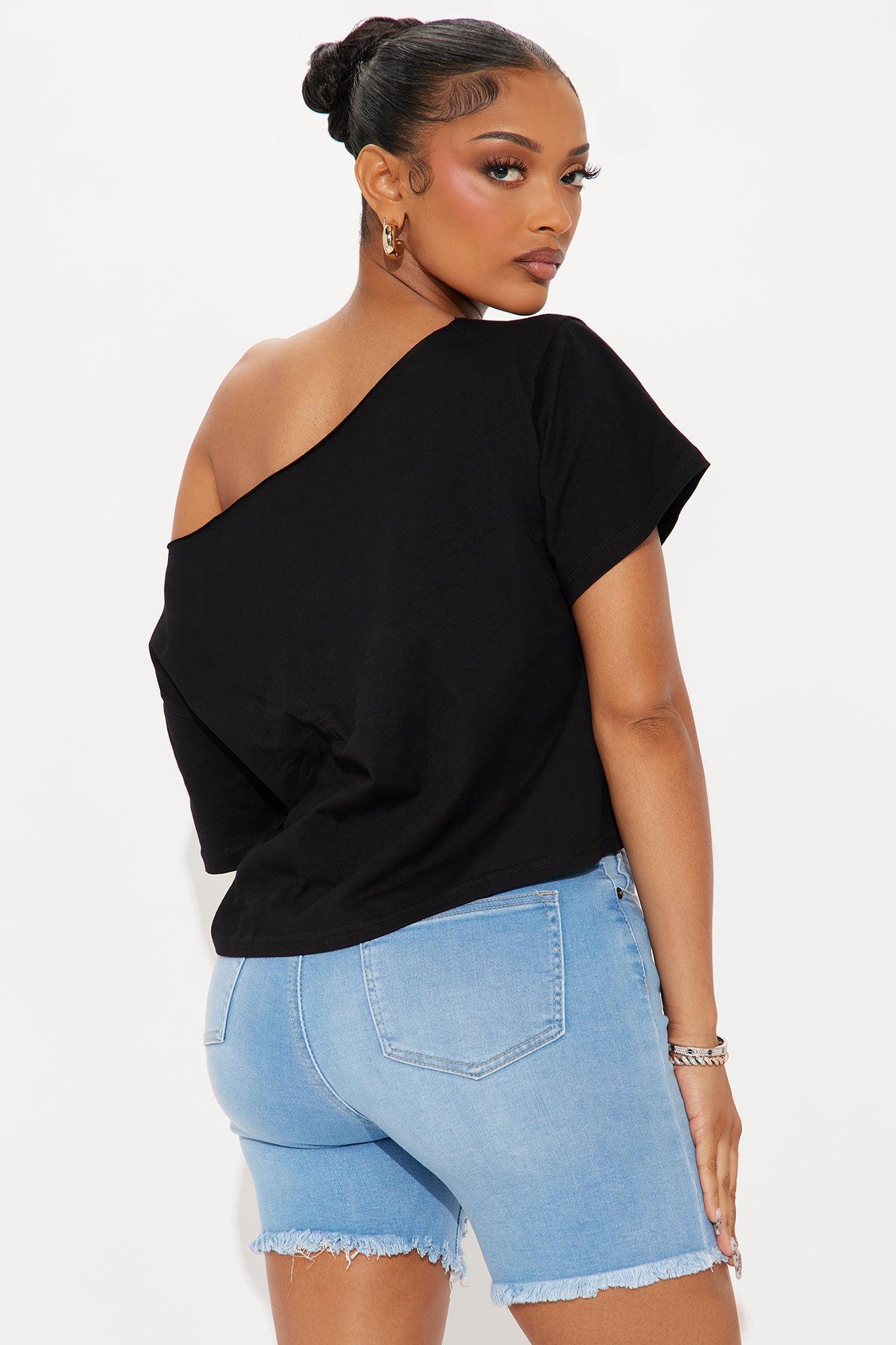 GOAT Ali Off Shoulder Top - Black Product Image