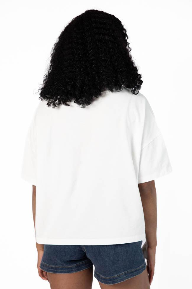 Perfect Staple Ivory Soft Knit Pocket Tee SALE Product Image