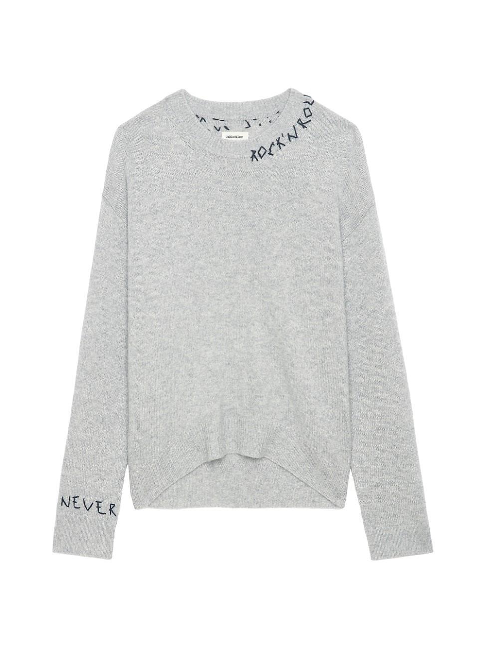 Womens Markus Embroidered Cashmere Sweater Product Image