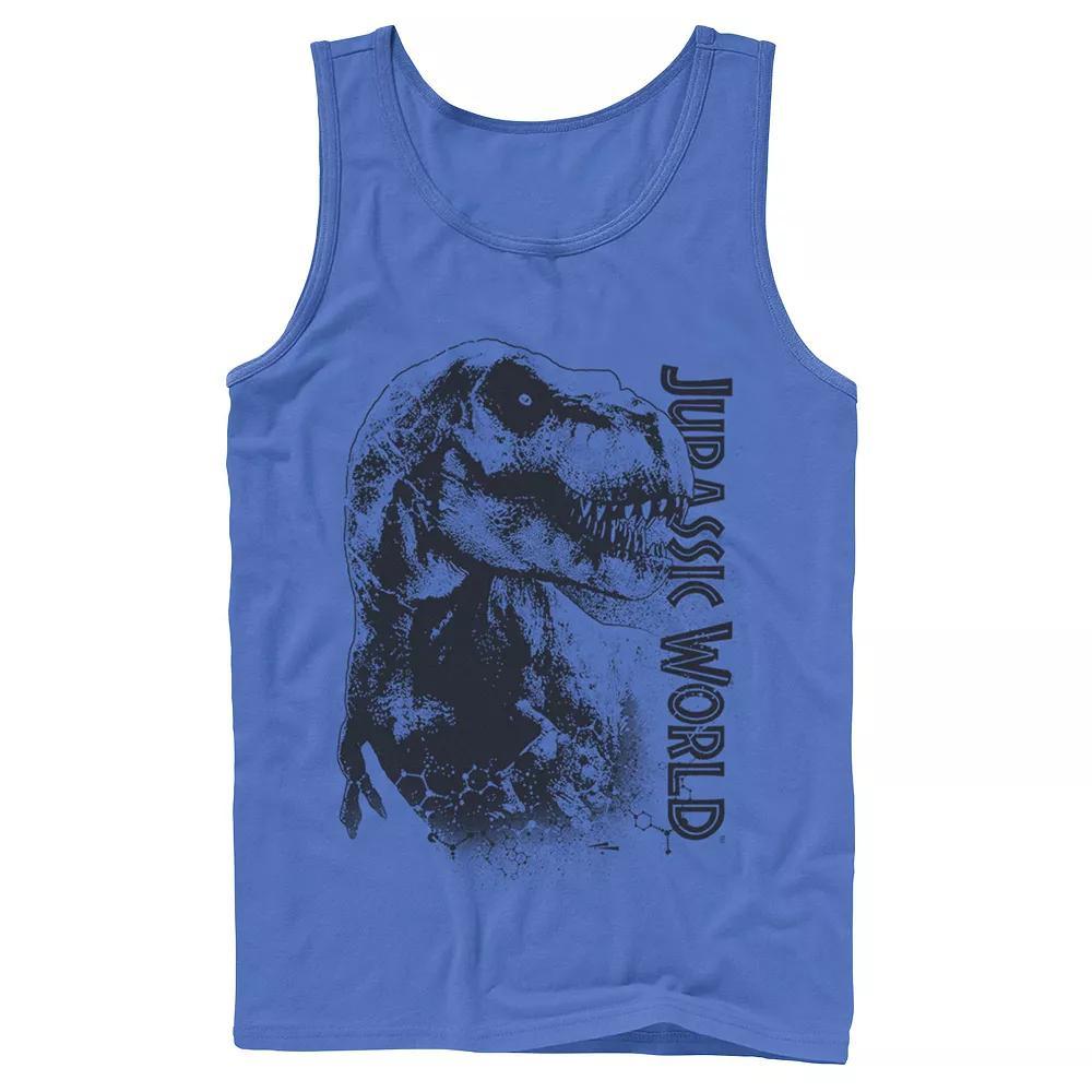 Men's Jurassic World T-Rex Close-Up Portrait Graphic Tank Top, Size: XL, Grey Product Image