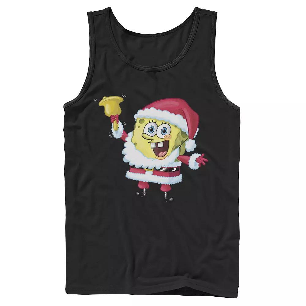 Men's Nickelodeon SpongeBob SquarePants Santa Claus Tank Top, Size: Large, Black Product Image