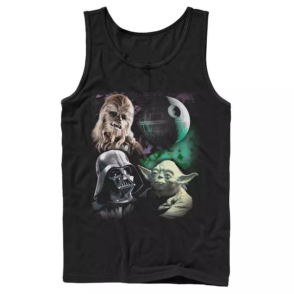 Mens Star Wars Chewbacca Star Galactic Group Shot Tank Top Product Image
