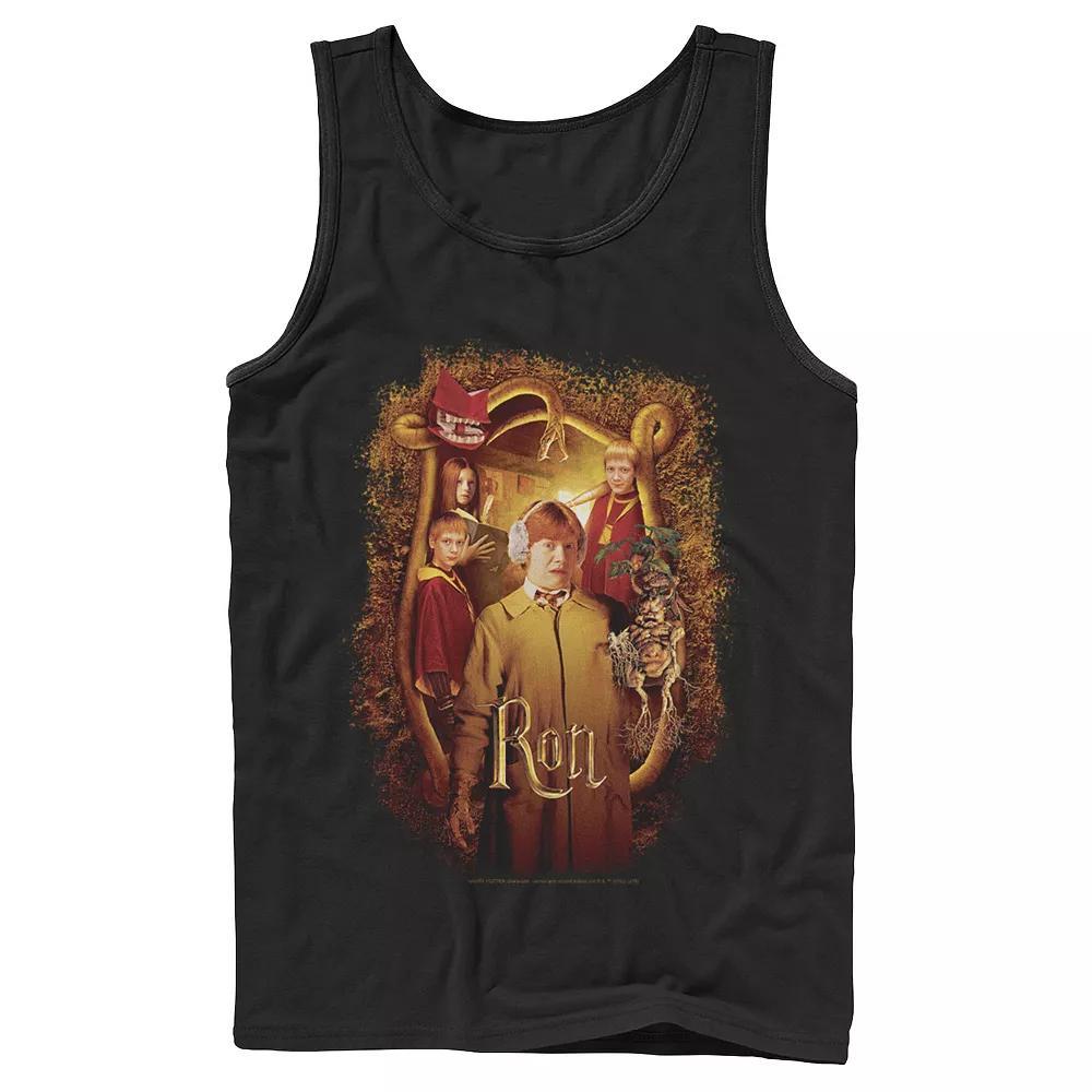 Men's Harry Potter And The Chamber Of Secrets Ron Portrait Graphic Tank Top, Size: XL, Black Product Image