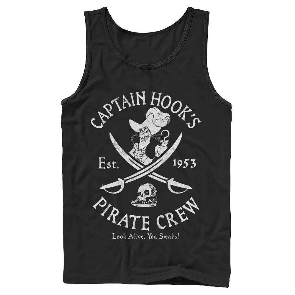 Disney's Peter Pan Captain Hook's Men's Pirate Crew Tank Top, Boy's, Size: Large, Black Product Image