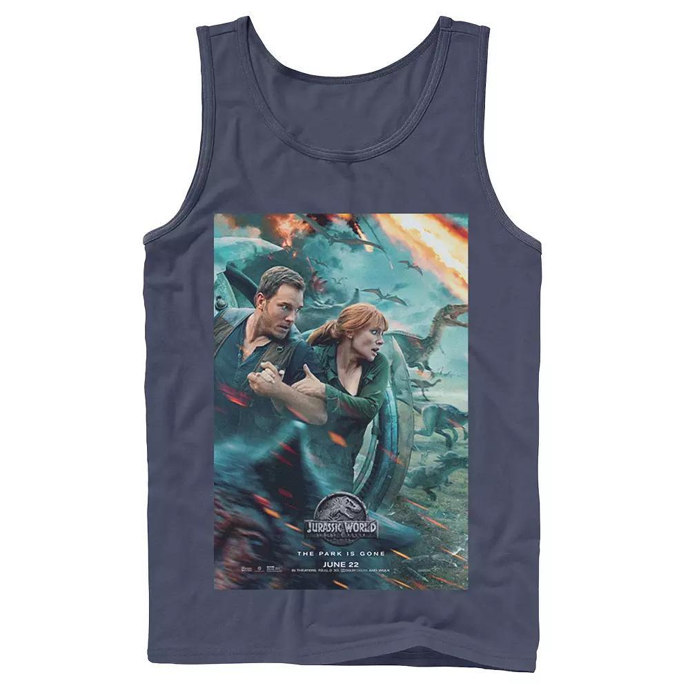 Men's Jurassic World Two Owen Claire Movie Poster Tank Top, Size: XL, Black Product Image