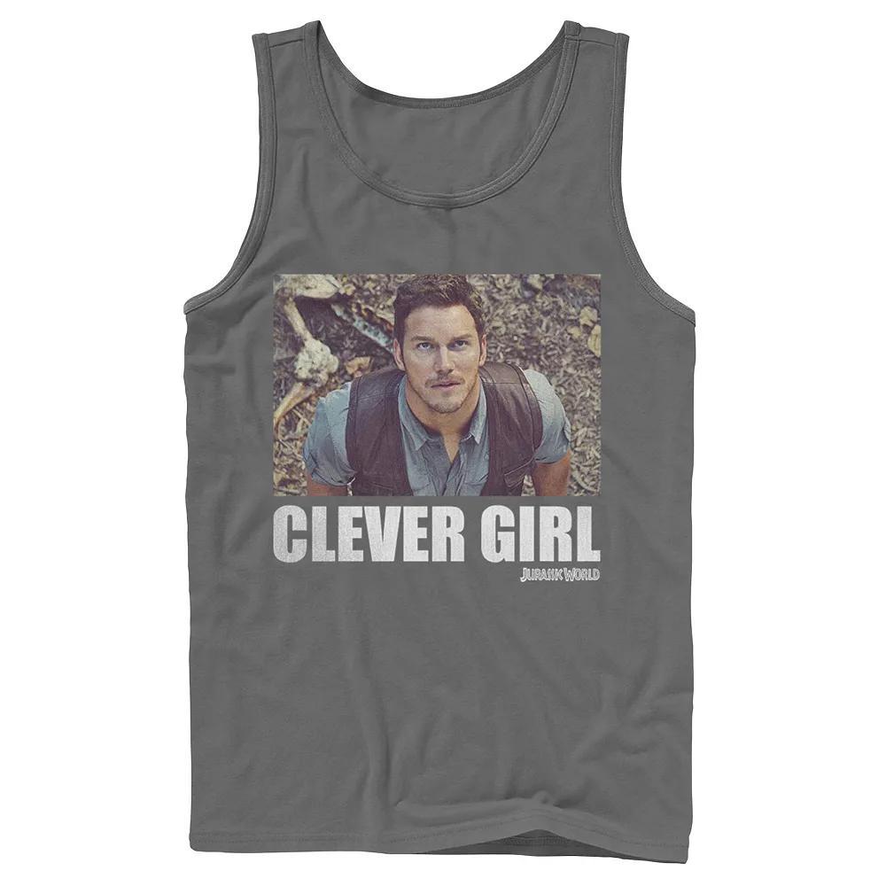 Men's Jurassic World Clever Girl Owen Movie Still Graphic Tank Top, Size: XL, Black Product Image