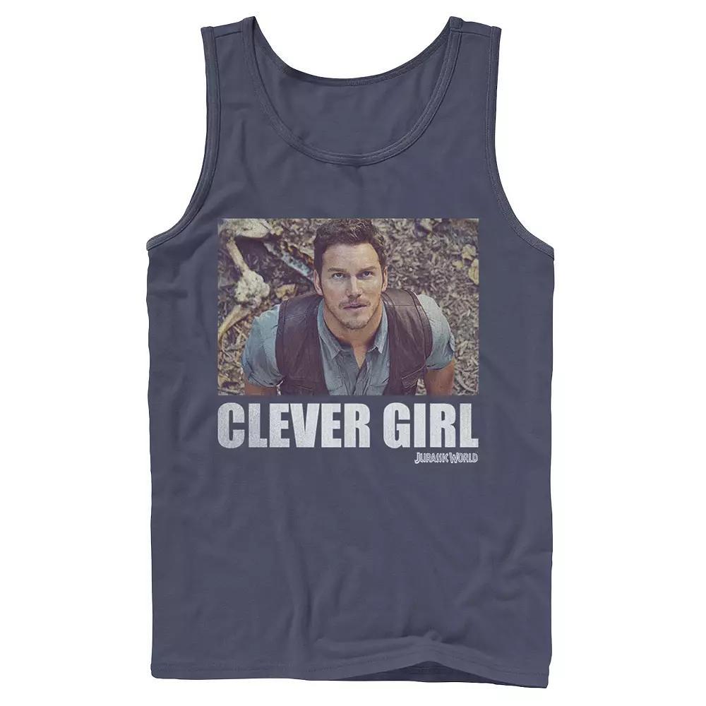 Men's Jurassic World Clever Girl Owen Movie Still Graphic Tank Top, Size: XL, Black Product Image