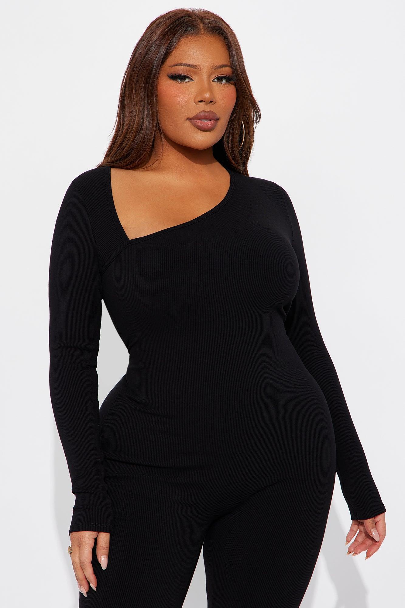 Final Edit Snatched Long Sleeve Jumpsuit - Black Product Image