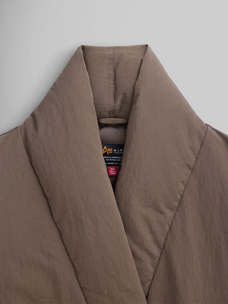 WOMEN'S SHAWL COLLAR BOMBER JACKET - COYOTE BROWN / XS Product Image