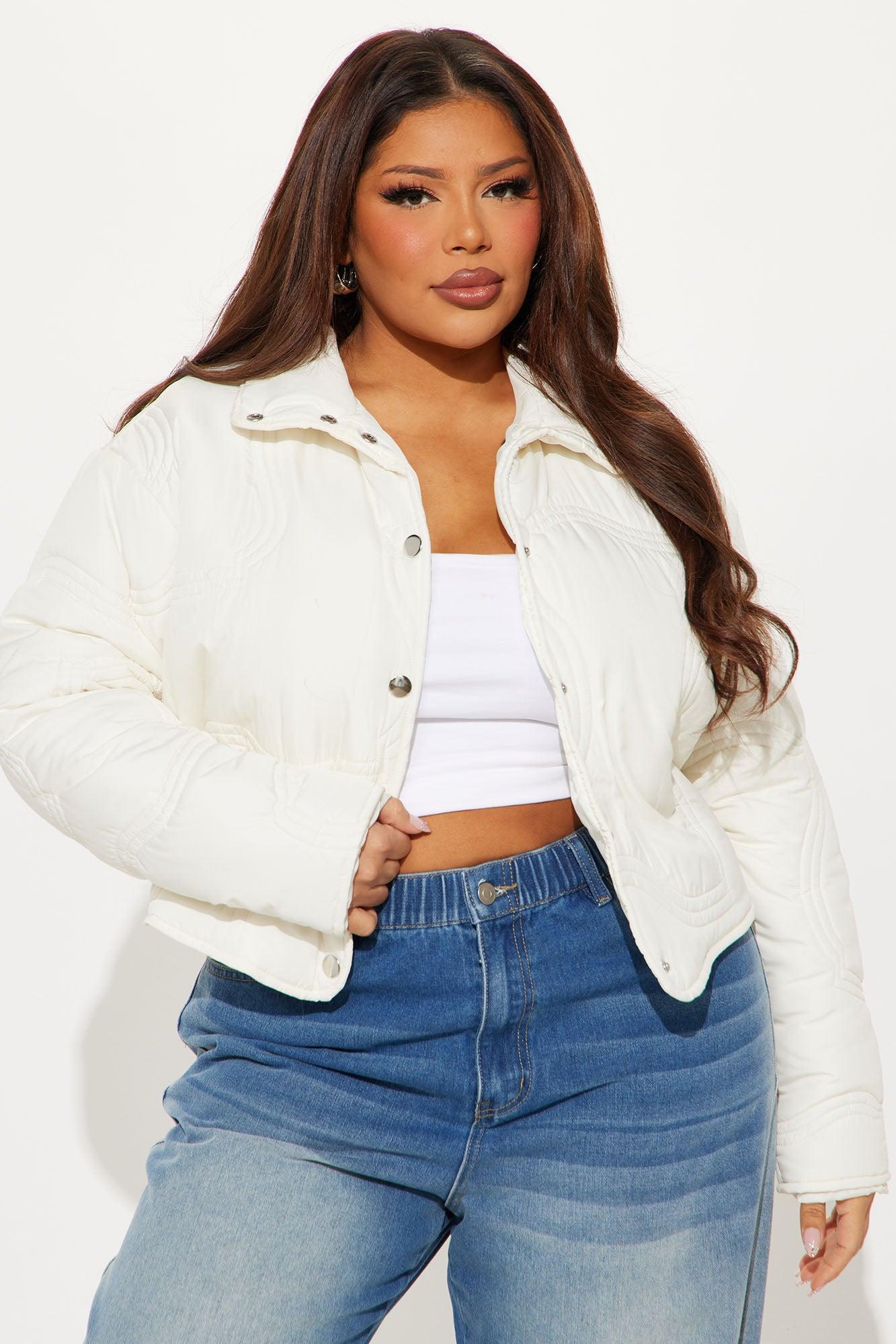 Sky High Light Weight Puffer Jacket - Cream Product Image