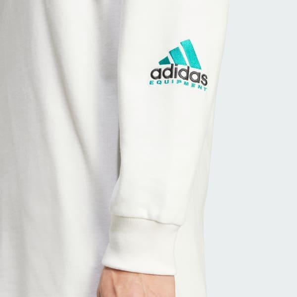 adidas Equipment Long Sleeve Graphic Tee Cloud White 2XL Mens Product Image