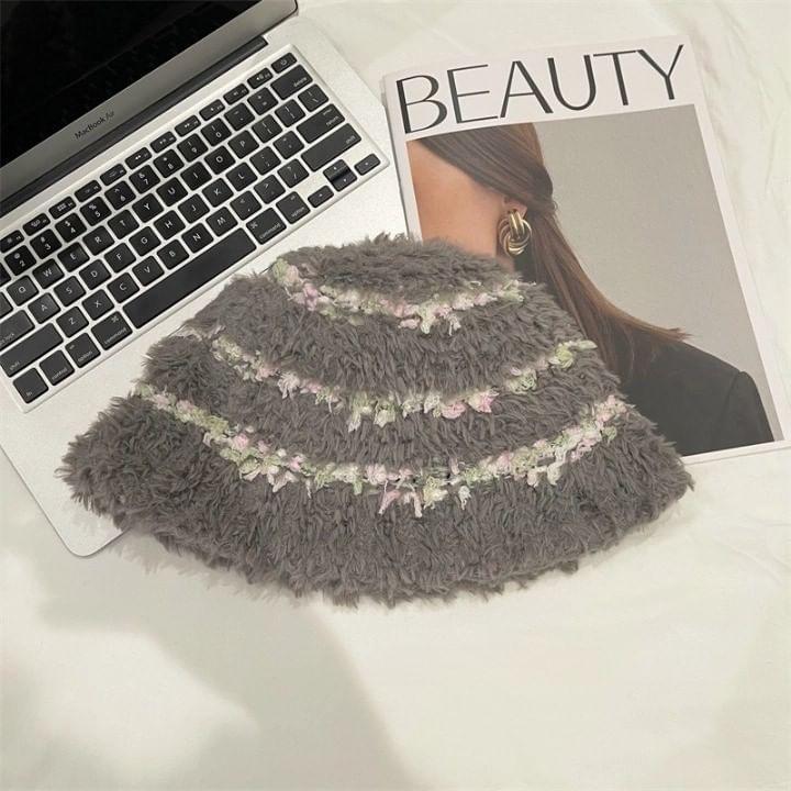 Melange Fluffy Bucket Hat Product Image