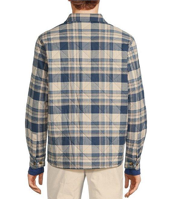Roundtree & Yorke Long Sleeve Quilted Medium Plaid Shirt Jacket Product Image