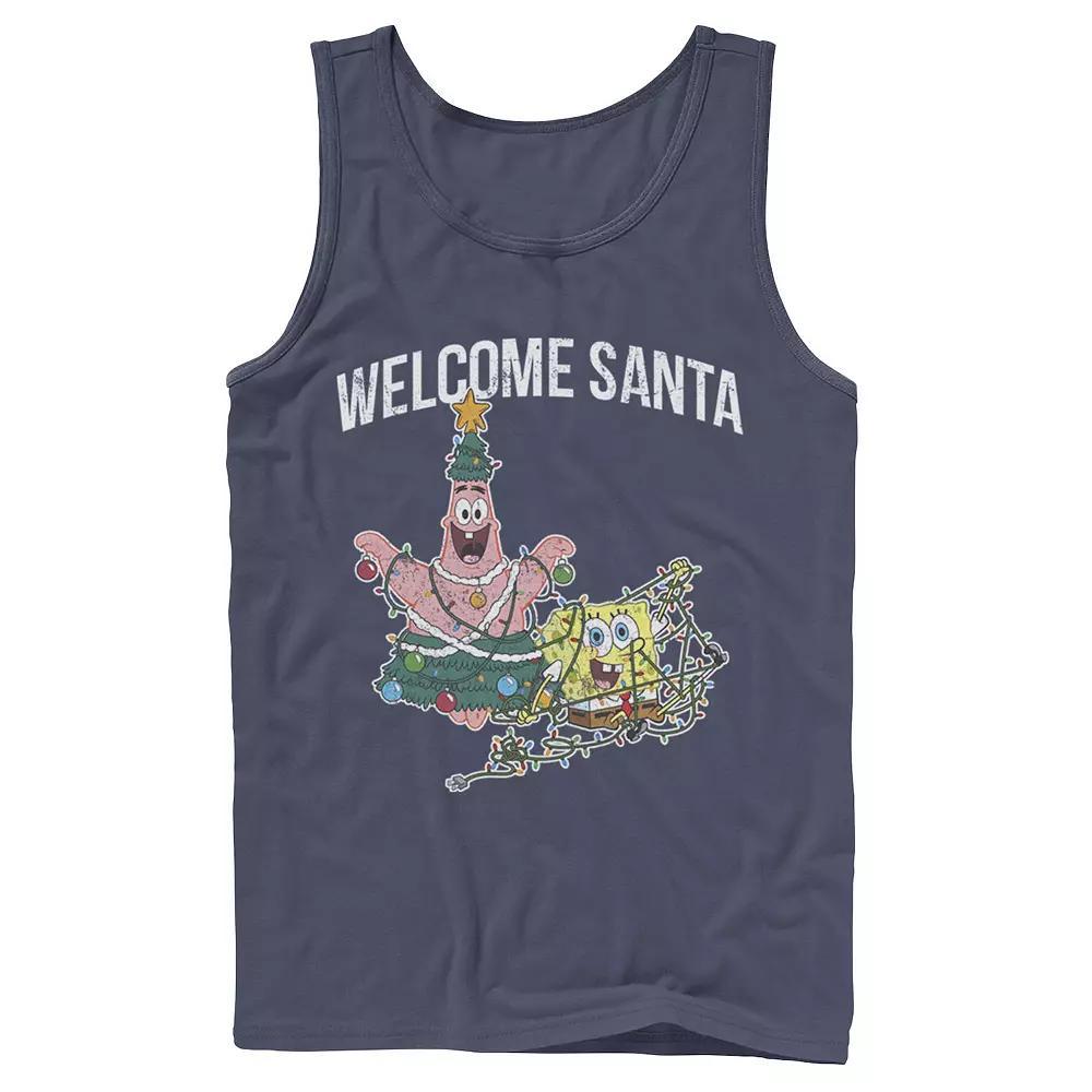 Men's Nickelodeon Spongebob Squarepants Patrick Star Welcome Santa Christmas Graphic Tank Top, Size: Small, Grey Product Image