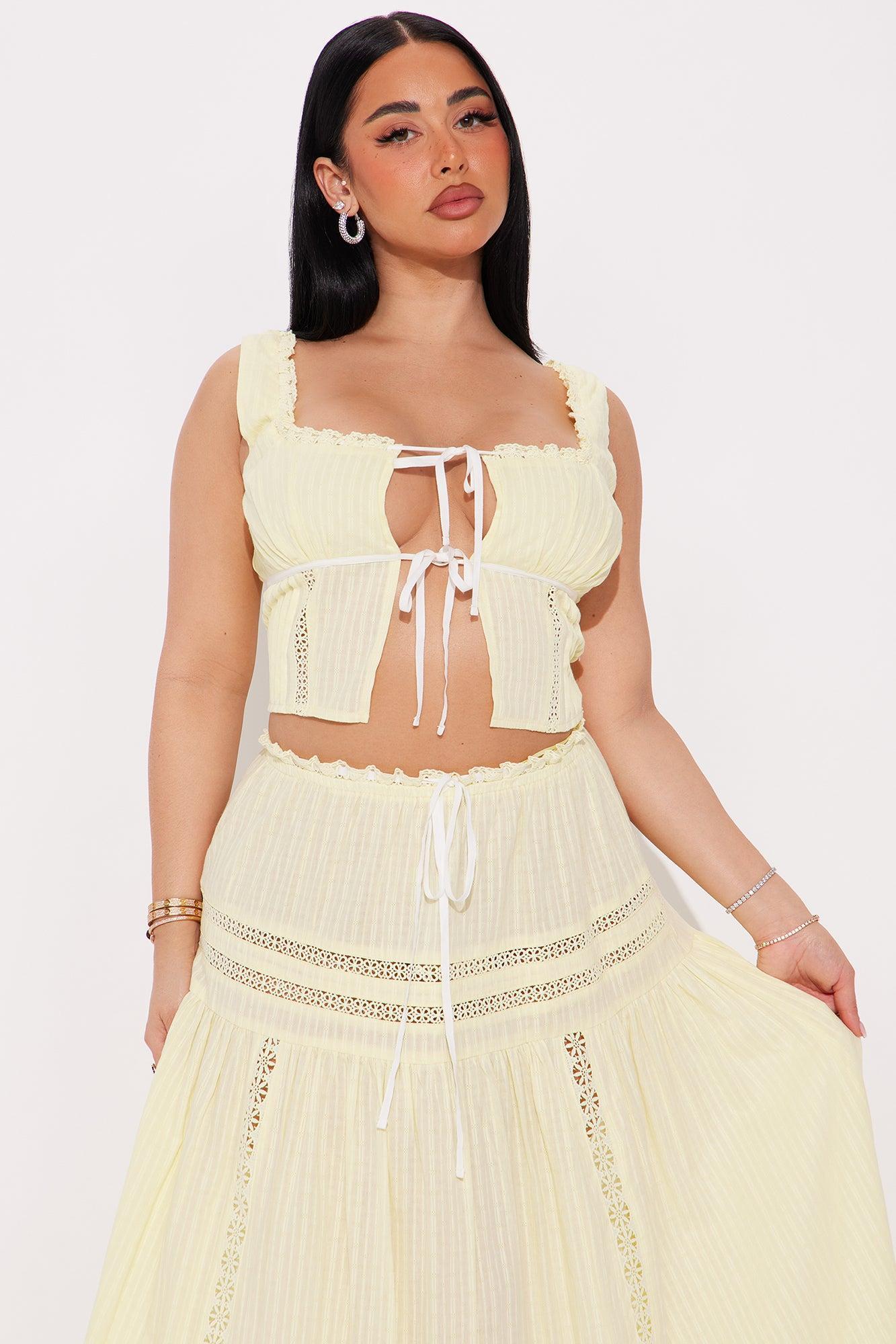 Sunny Skirt Set - Butter Yellow Product Image
